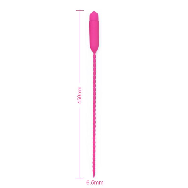 Urethral Sounding Vibrators 5.5-7.5mm Silicone Penis Plug Urethal Sound Vibration Masturbators For Men Urethra Insertion Toys