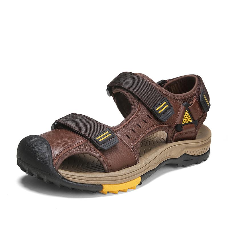 Newest Genuine Leather Men Sandals Casual Men'S Shoes Summer Men Beach Sandalias Man Fashion Outdoor Luxury Sneakers Male Slippers