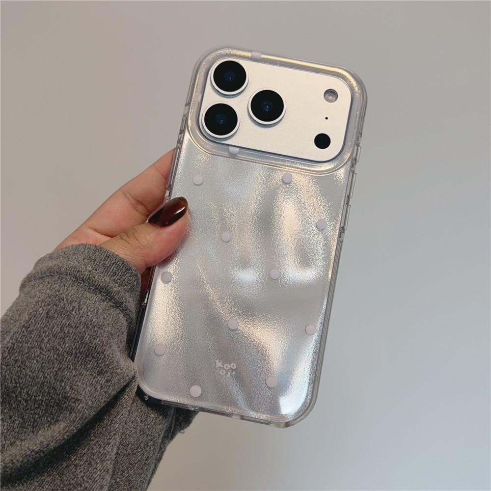 

Korean INS Style Flowing Light Polka Dot Anti-Drop Phone Case for iPhone 17 Pro/16 Pro Max/15/14/13 iPhone 17 Pro Max