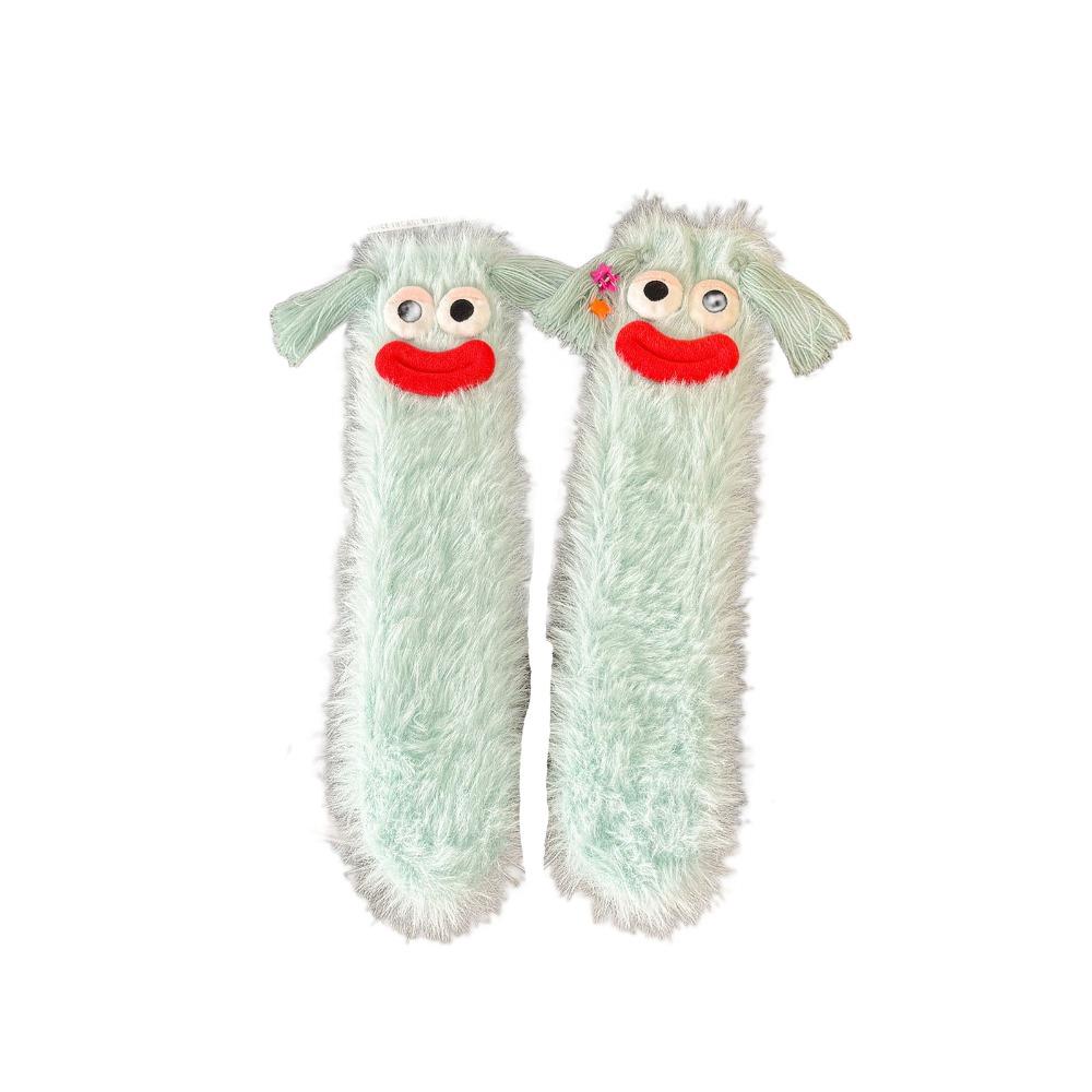 Cartoon Funny Tube Socks Plush Furry Plush Sock Cute Floor Stockings Women  Gifts