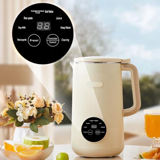 8-In-1 Automatic Nut Milk Maker 40Oz 1.2L Large Capacity Soy Milk Machine Homemade Oat Milk Complementary Food Machine with Delay Start Self Cleaning