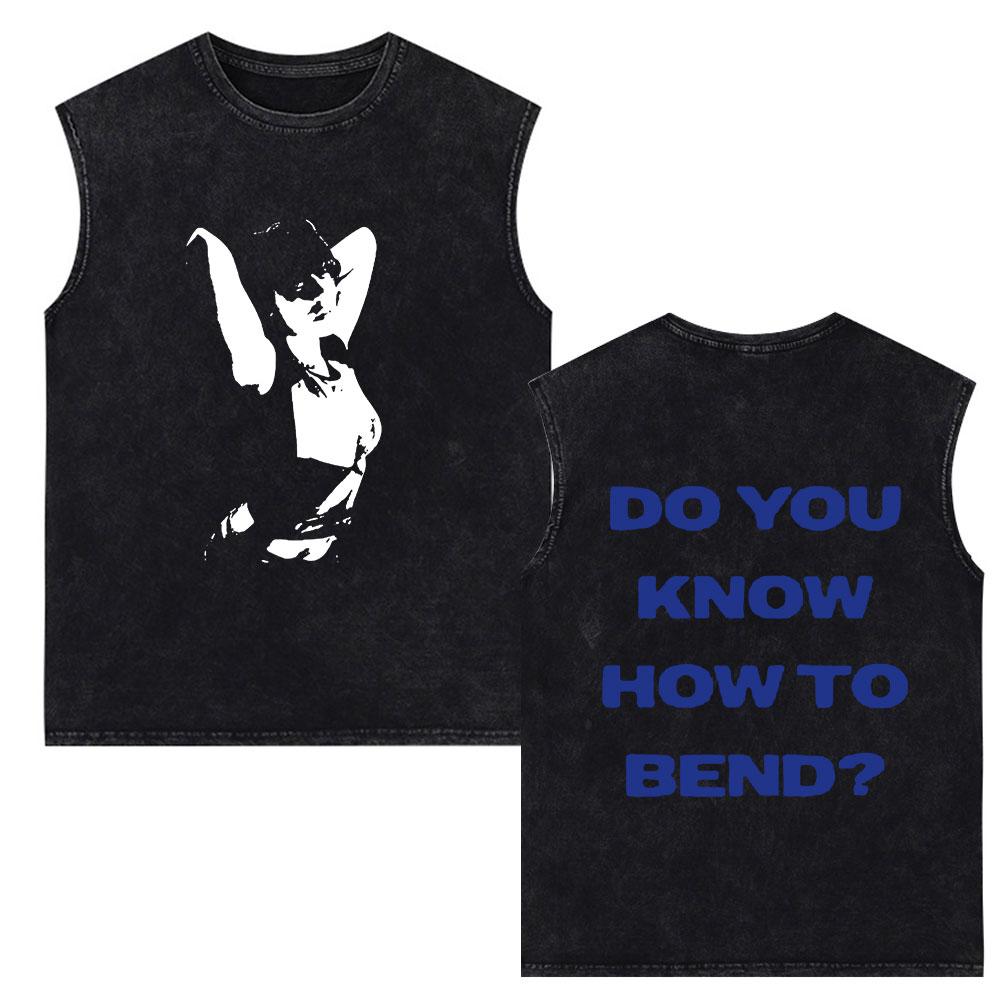 Hit Me Hard and Soft Tour Vintage Tvättade Linne Herr Damer Väst Bomull Lös Ärmlös T-shirt