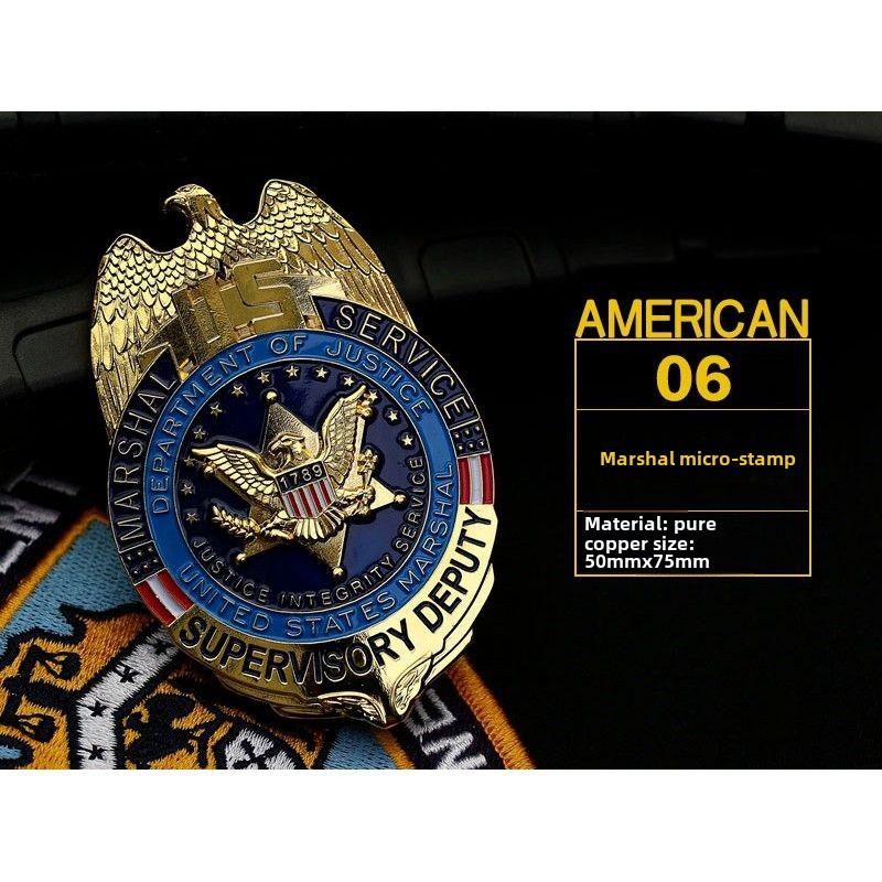 Vojenský fanoušek Kovový odznak Venkovní bronzová medaile Odznak s límcem Odznak na rameni Odznak USA Odznak klobouku Odznak