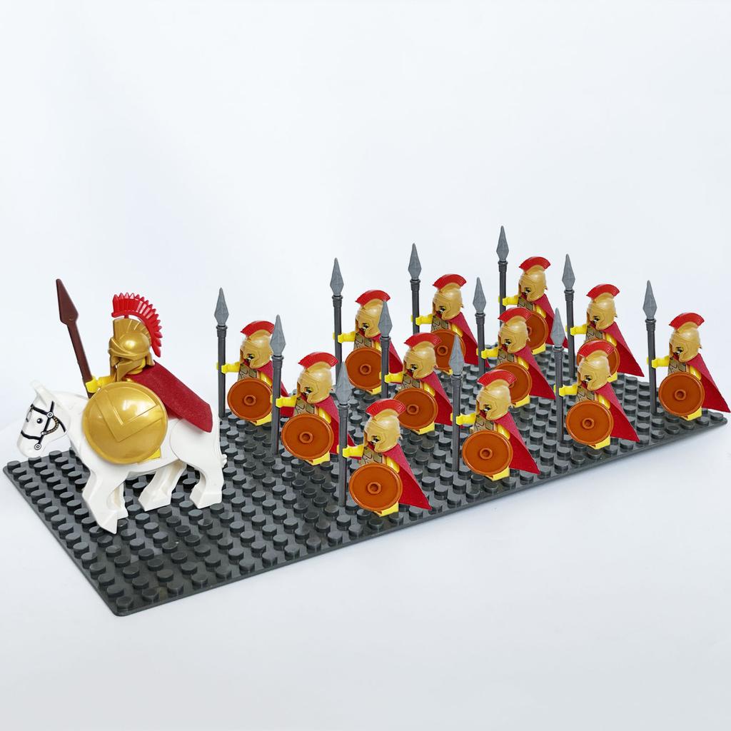 13pcs Teutonic Roman Templaer Knights Hospitaller Spartacus Army Solider Minifig Building Block Toys for Kids