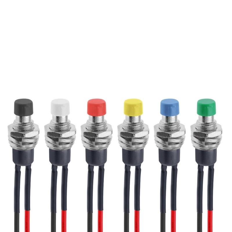 12Pcs Push Button Switches with Prewired Design 7mm Diameter 220V 3A Touch Sensitive for Relays and Industrial Control