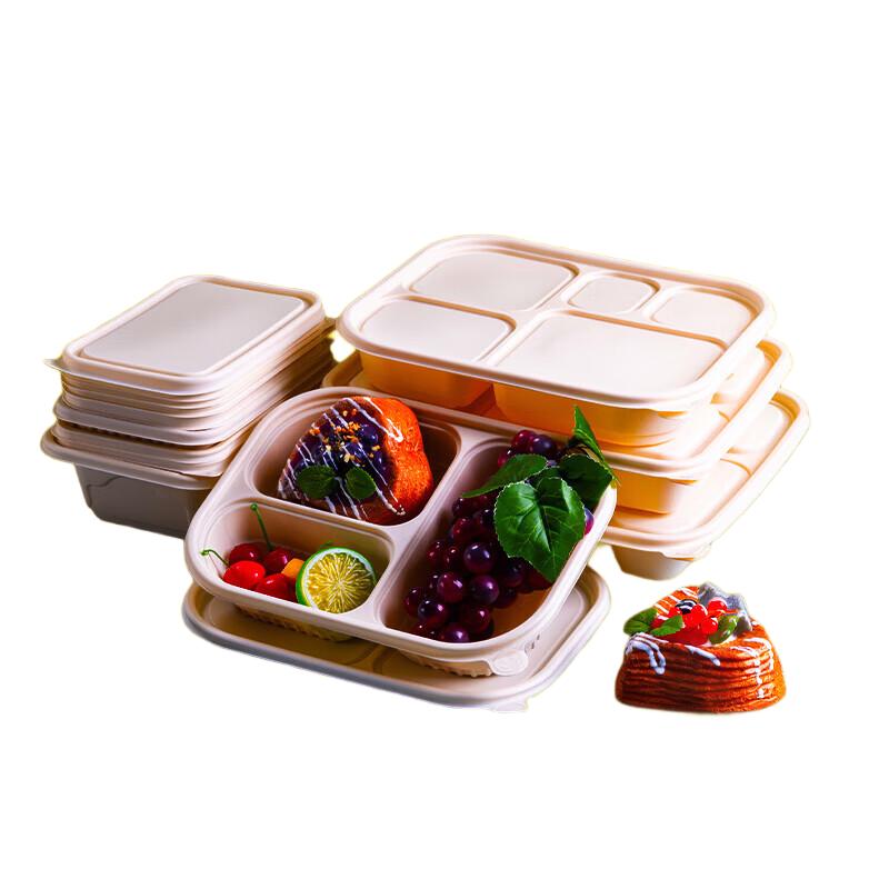 Disposable Eco-Friendly Corn Starch Microwavable Divided Food Container