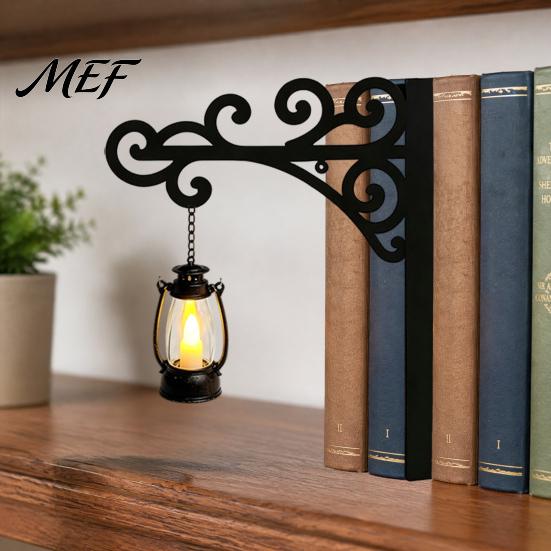 Space Saving Bookend Lamp Library Lantern Mini Bookshelf Lamp, Vintage Hanging Light with Warm Glow, Decor for Bedroom Decorative Home Study