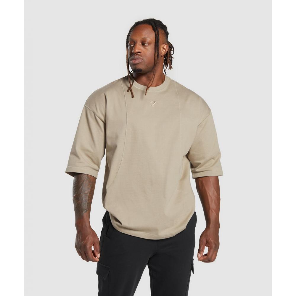 

Футболка GYMSHARK Premium Lifting Sand Brown A5A5S NBZS M