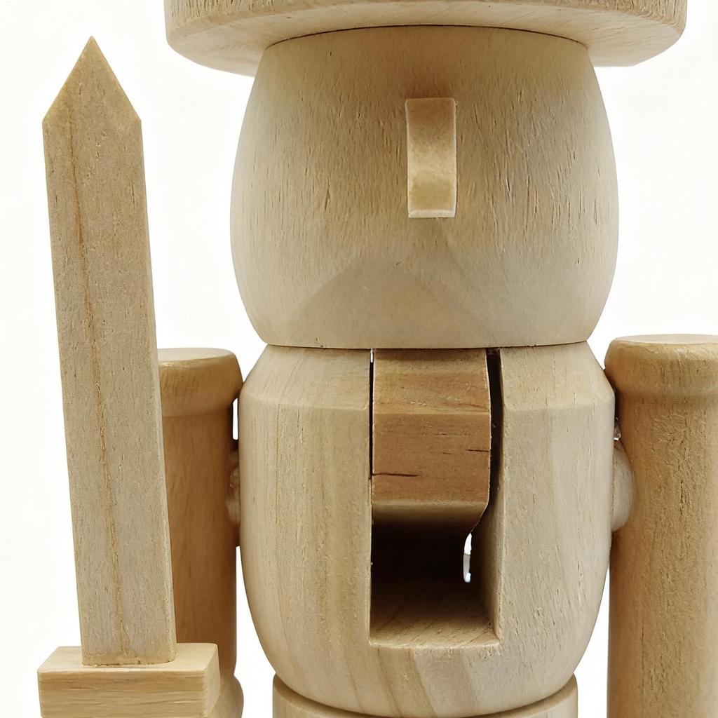 1PC Christmas Nutcracker Figurines Wooden Tabletop Ornament Wood Christmas Decorations Nutcracker Ornaments For DIY Living Room