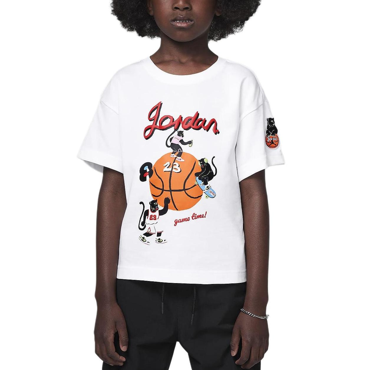 

New Jordan T Shirt White Children Aged 3 7 Years Old HQ8617-100 7