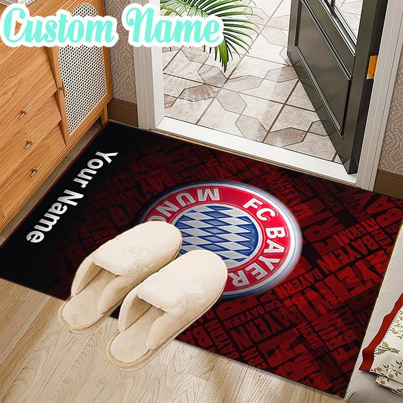 Custom Name Bayern Munchen Logo Design Rug Office Rug Chair Mat Non Slip Carpet Rugs for Bedrooms Dining Room Living Room Home Decor gifts