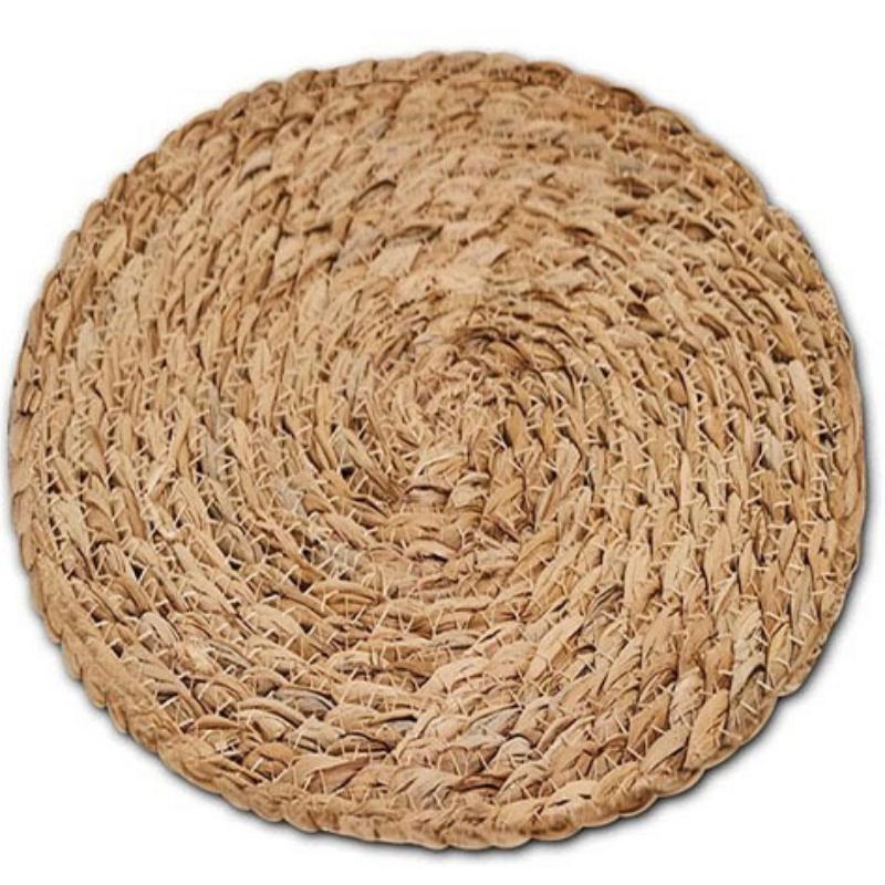 

Household Handwoven Reed Table Mats Table, Coffee Table, Straw Woven Circular Bowl Mat Rural Tea Cup Insulation Pad 30cm