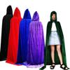 Velvet Medieval Long Cape Conceal Gown Halloween Witchcraft Robe Medieval Reenactment