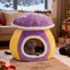 Cute Cat Bed Winter Warm Sleeping Nest With Removable Mat Cat Nest Bed For Puppy Animal Indoor Living Room Bedroom Balcony