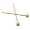 2pcs Ethereal Drumsticks Round Head Drum Sticks Hammer Durable Wooden Handle Drum Mallet Stick Small Musical Drumsticks