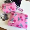 Cute Sweet Plush Makeup Bag Large Capacity Soft Storage Bag Large Clutch Portable Travel Cosmetic Toiletry Bags For Girls Gift