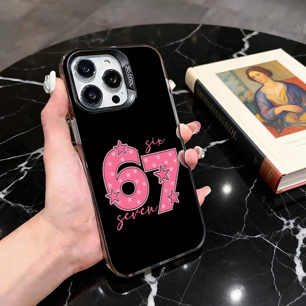 Custodia S-Six SS S-Seven 67 Per iPhone 17,16,15,14,13,12,11 Plus,Pro Max,XS,Colorata Argento Nero Cover