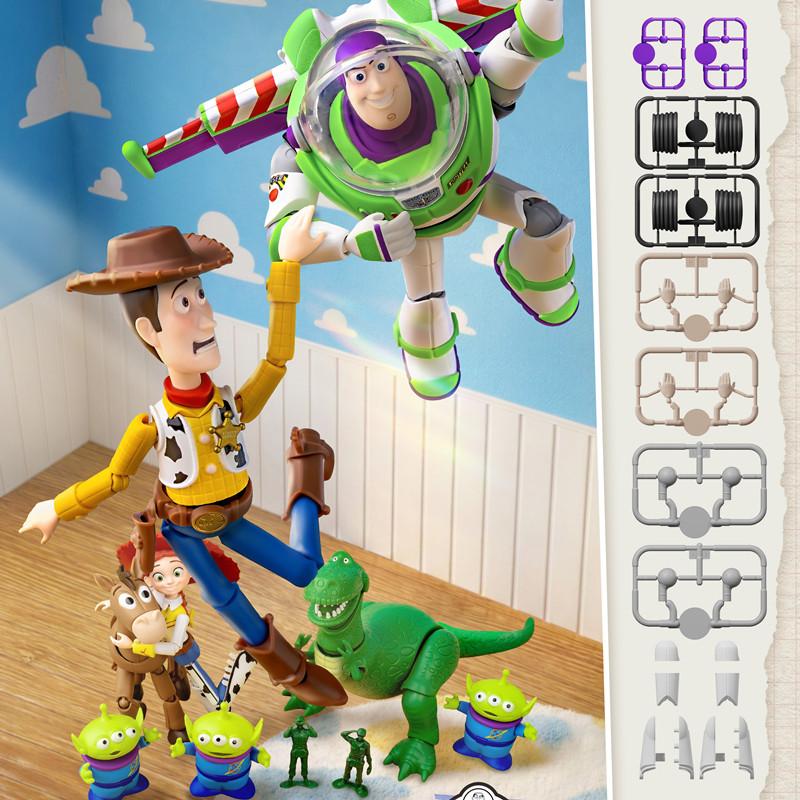 Pixar Animation  Woody Jessie Buzz Lightyear Rex Action Figure Assembled Toys Surprise  Gifts