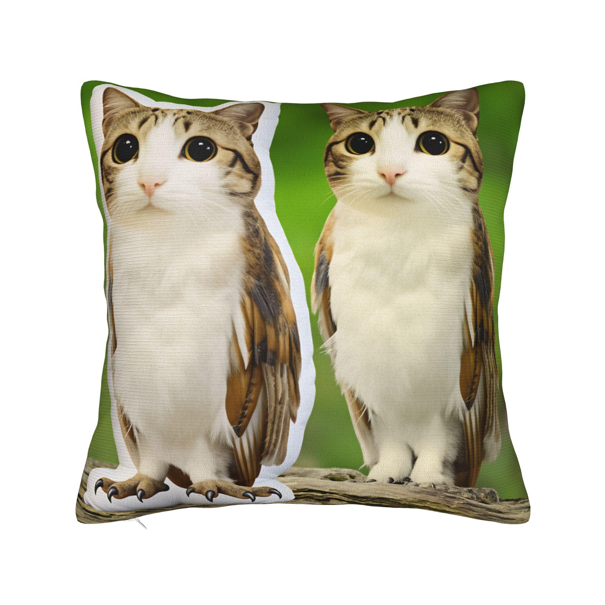 Pillow Cover Green Fruit Space Cat  Fashion Pillow Case For Sofa Home Decor Pillowcases 30x30cm 12x12in