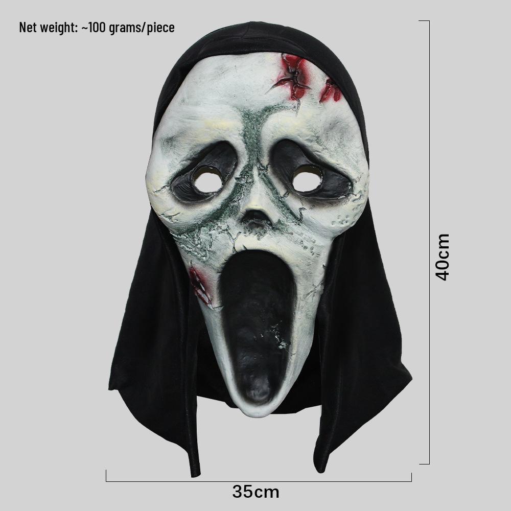 Маскарадная маска «Лицо призрака» для Хэллоуина, реквизит для вечеринки ужасов