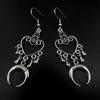 Vintage Gothic Court Tassel Dangle Earrings Silver Color Goth Punk Aesthetic Fashion Jewelry Accessory