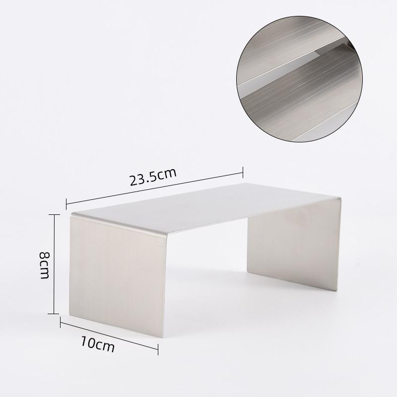 Metal Shoe Handbag Display Riser Stand Stainless Steel Shoe Bag Riser Holder Jewelry Display Riser Shelf Showcase Fixtures