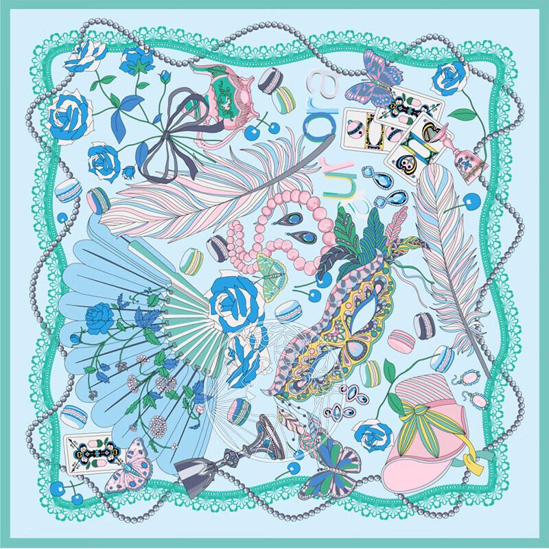 Aurora Dance Floral Mulberry Silk Scarf