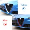 Carbon Fiber Rot Für Alfa Romeo Giulia Stelvio 2017 2018 ABS Kunststoff Front Grill Dekoration Rahmen Auto
