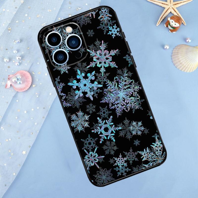 Snow Snowflake Winter Case For iPhone 17 Pro Max 16 15 14 12 11 13 Pro Max Plus 12 13 Mini 16e 17 Air Back Cover