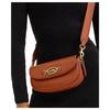 Coach Harley 23 Solid Color Flap Hardware Buckle Closure Leather Saddle Bag Women handbags Brown CM702-B4BAR