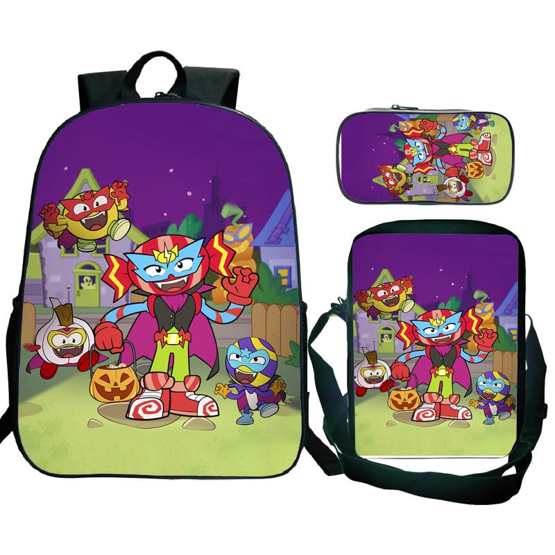 3Pcs/set Superzings Kazoom Kids Backpack Superthings Teenager Students Schoolbag Rucksack Children Laptop Daypack