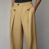 Men's straight-leg anti-wrinkle no-iron business casual trousers with premium drape