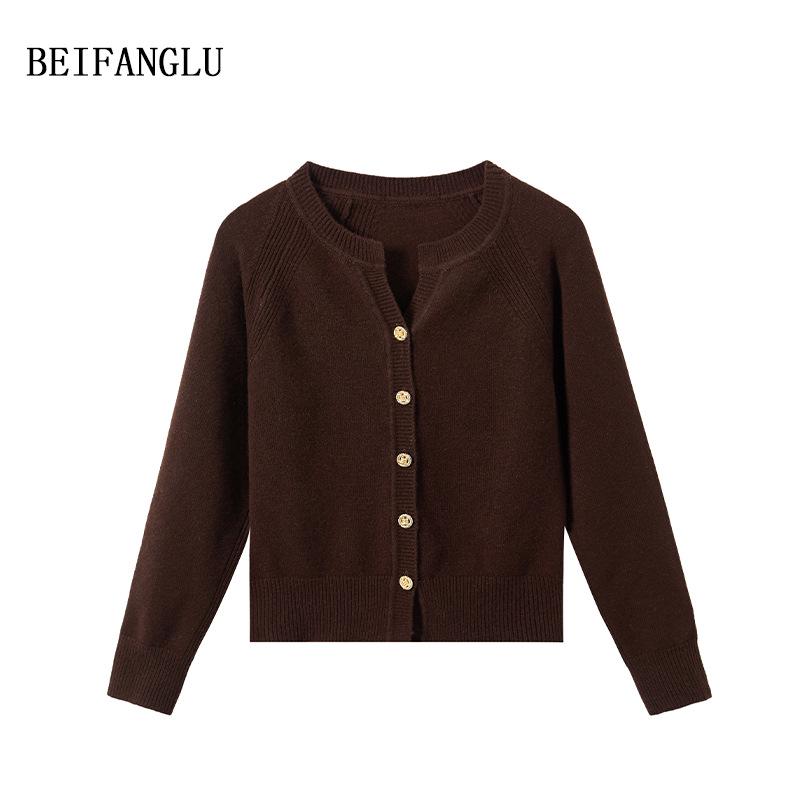 French Chic Merino Wool Cardigan with