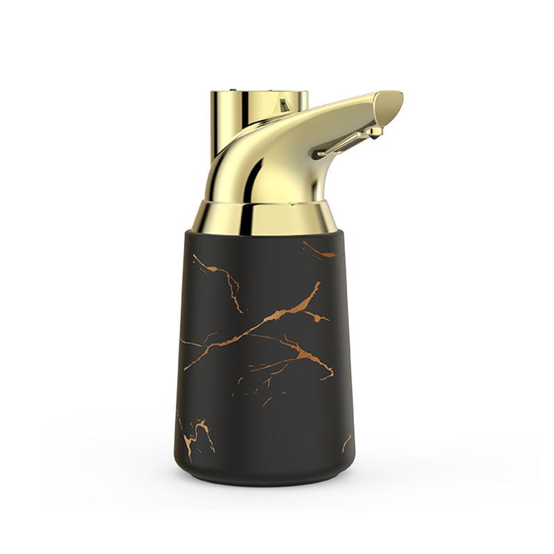 

Перезаряжаемый через USB автоматический дозатор мыла для ванной комнаты, регулируемый по скорости (4 режима), керамический, кухонные и ванные принадлежности высокого качества золотой