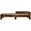 Bed Frame without Mattress Smoked Oak Finish 100 x 200 cm Engineered Wood