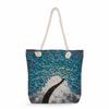 Oil Painting of a Tree Print Thick Rope Single-shoulder Beach Bag 7239