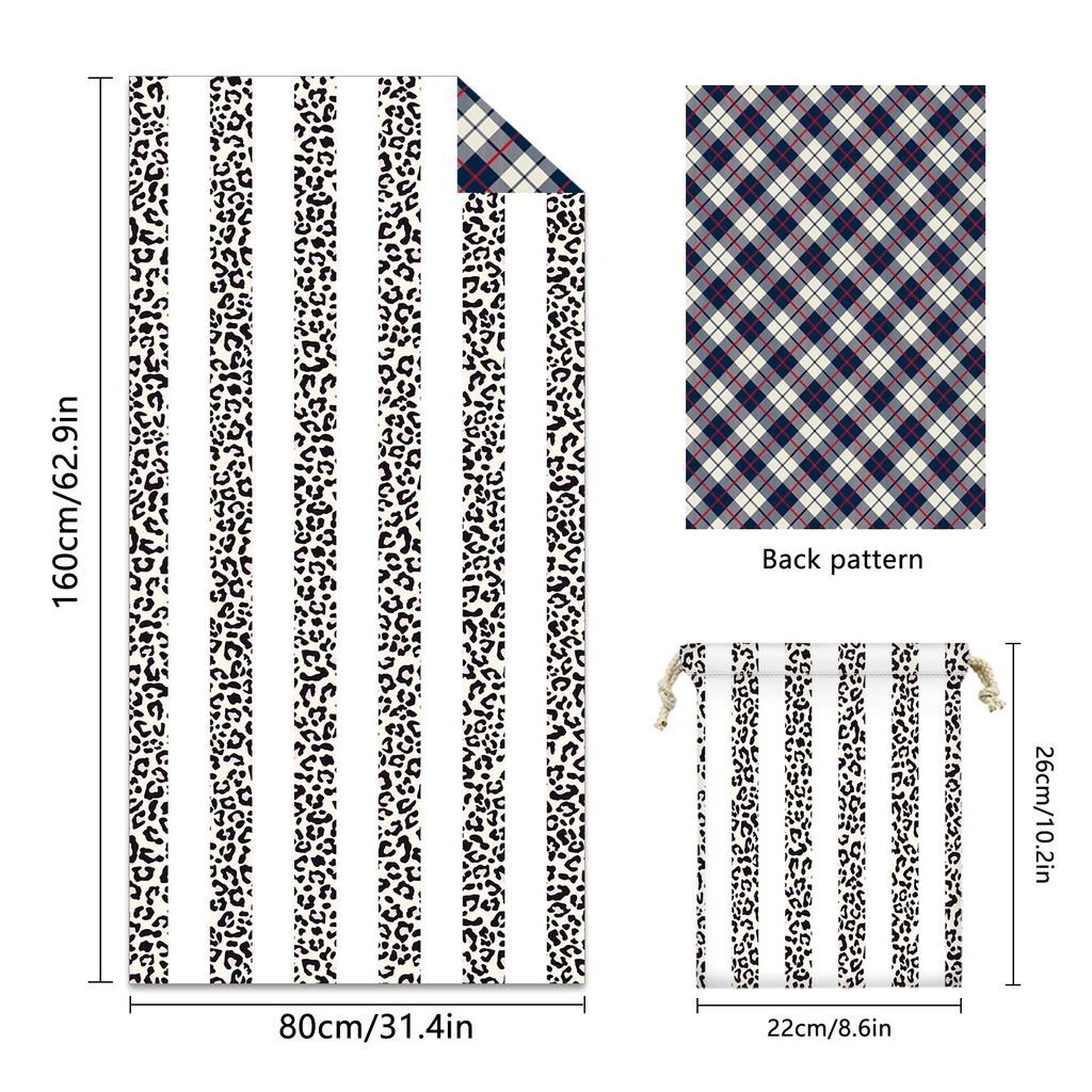 Stripe Series Double-sided Pile Beach Towel Microfiber Towel Printing Bath Towel