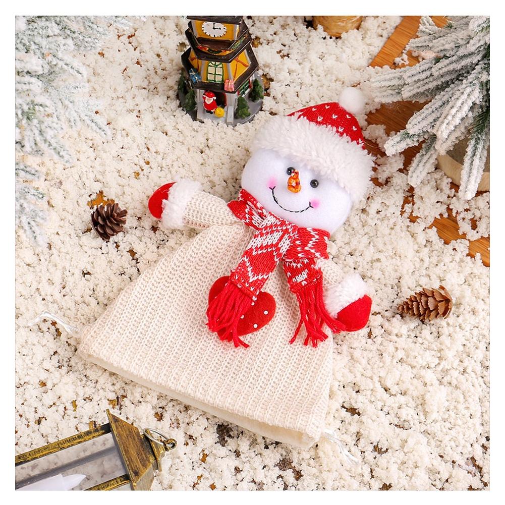 Adorable Design Christmas Candy Bag Festive Decor Plush Toy Compact Size
