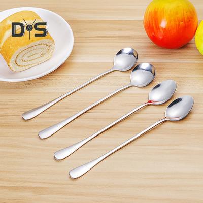 2Pcs Stainless Steel Dessert Spoons Food Grade Rust Proof Milk Coffee Dessert Honey Soup Spoon Cutlery Kitchen Supplies