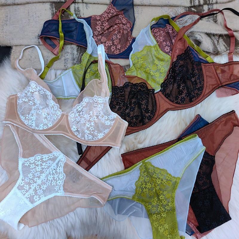 Sex suit French sexy ultra-thin retro contrasting lace small