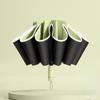 Automatic Reverse Folding Umbrella with Reflective Stripe Windproof UV Protection Large Travel Parasol