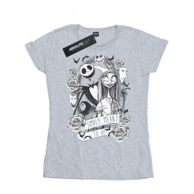 Womens/Ladies Nightmare Before Christmas Simply Meant To Be Cotton T-Shirt