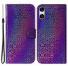 For Sony Xperia 10 VI Wallet Cover Dazzling Flower PU Leather Magnetic Clasp Protective Phone Case