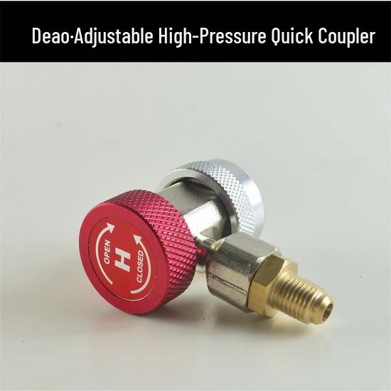 Car AC Refrigerant Charging Adapter Hose & Manifold Gauge Tool Set