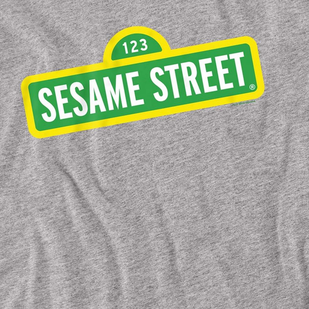 Sesame Street Unisex Adult Logo Heather Long-Sleeved T-Shirt