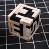 54pcs Wooden Brain Teaser Puzzle Cube Wooden Puzzles L-Enlightenment Intelligence Development Early Teaching Aids Shaped Jigsaw Logic Educational Toy