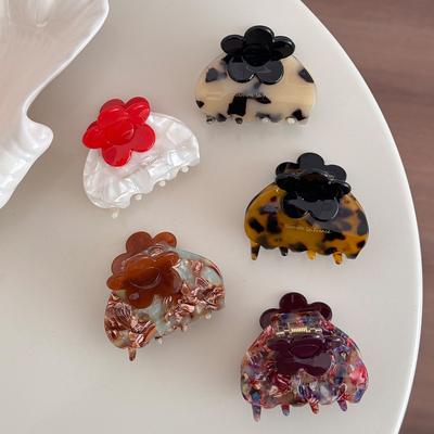 Mini Korean Hair Accessories for Girls Women Claw Clip Pin Flowers Crab Vintage Trendy Leading Fashion Kpop New In  Designer
