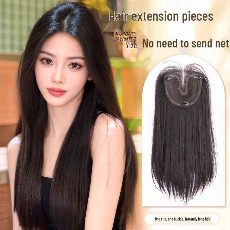 Women's Seamless Hair Volume Enhancer for Natural-Looking, Fluffy Long Straight Hair