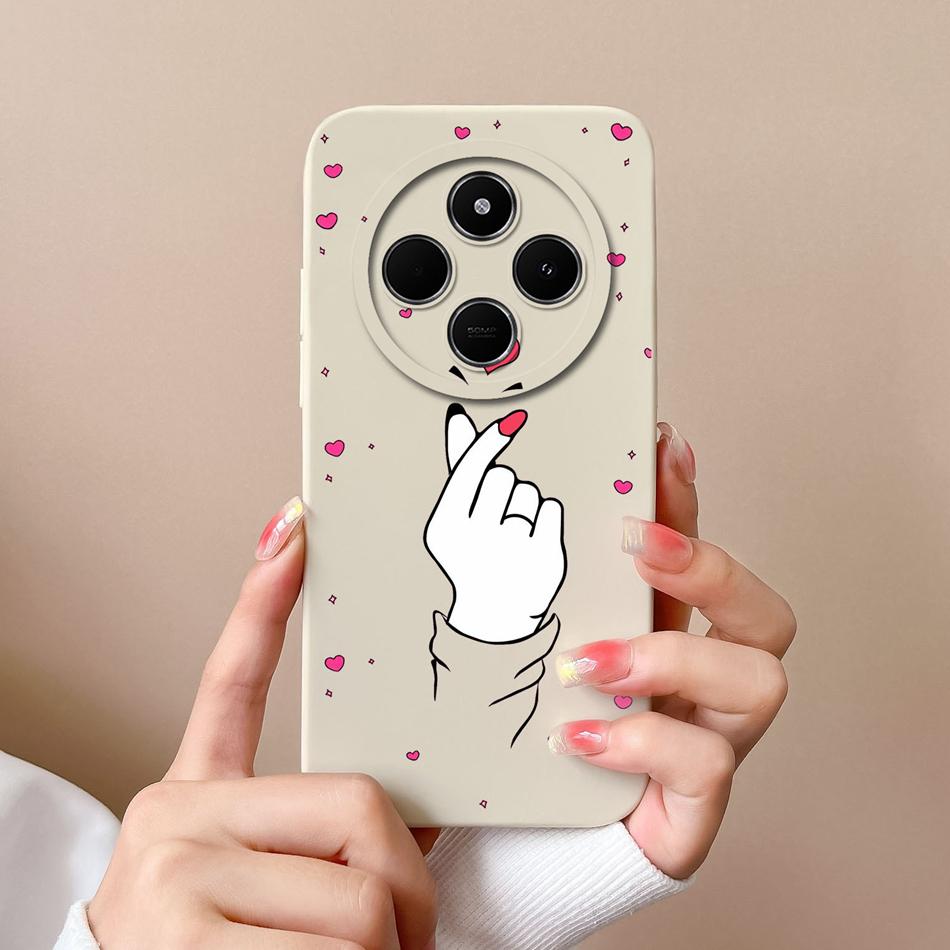 For Xiaomi POCO C75 Case Love Heart Butterfly Back Cover For POCO C 75 4G Phone Housing Soft High Quality Liquid Silicone Fundas