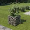 Raised Bed with Gabion - VIDAXL - 50x50x50 Cm - Galvanized Steel - Silvery